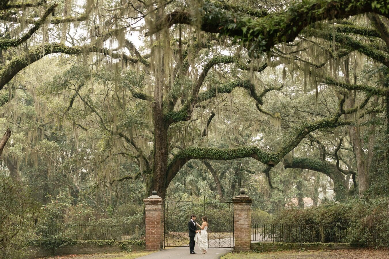 bride and groom reading their vows at the legare waring house